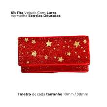 Vermelho com estrelas dourada
