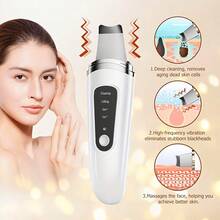 1pc Electric Skin Scrubber - 500mAh USB Rechargeable, Electric Facial Scraper, Vibration Facial Blackhead Remover, Face Lifting Exfoliating Spatula, Facial Cleansing & Beauty Care Device, Thoughtful Gift For Partner On Christmas!