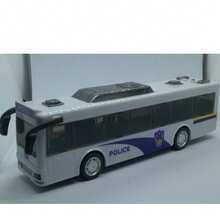 Autobus BLANCO, fricción, musical con luz, llantas goma - Blanco - Ver 3