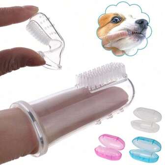 Silicone Finger Brush Pet Toothbrush Bad Breath Tartar Teeth Tool Cat Dog Tooth Oral Cleaning Product