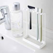 1pc No Drill Electric Toothbrush Holder, Bathroom Wall Mount Toothbrush Organizer, Minimalist Vanity Storage
