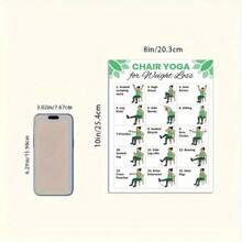 Desafío de yoga en silla de 30 días | Guía de entrenamiento en silla | Ejercicios de silla imprimibles | Plan de entrenamiento en el hogar para personas mayores, 2 sets, 8x10 pulgadas sin marco, accesorios de entrenamiento, guía de acondicionamiento físico para personas mayores, texto de fácil lectura, material de papel resistente, entrenamiento en el hogar, texto de fácil lectura, construcción resistente, guía de entrenamiento, usuarios conscientes de la salud