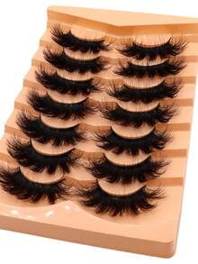 7 Pares/Pacote, DL02 Cachos Russos D, Cílios Inteiros, Ferramentas de Maquiagem para Olhos Naturalmente Volumosos, São Muito Grossos, Encaracolados e Bagunçados, Aumentam o Tamanho dos Olhos, Adequados para Festa, Palco, Performance, Cosplay, Cílios Inteiros, Cílios Completos, Ferramentas de Maquiagem para Extensão de Cílios, Cílios Volumosos Independentes, Muito Grossos e Muito Encaracolados Naturalmente