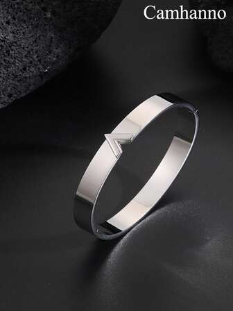 Camhanno 1pc Fashionable And Luxurious Stainless Steel Digital Bracelet Suitable For Women's Daily Or Holiday Wear, Leisure, Gatherings, Holiday Gifts