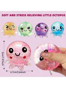 1/2/5 cái Đồ chơi cảm giác Bạch tuộc đường, Bóng bóp xả stress với bên trong dính, Quà sinh nhật, Đồ nhồi hộp kho báu, Đồ chơi giảm căng thẳng quà tiệc sinh nhật, Đồ nhồi túi quà, Đồ nhồi piñata, Đồ nhồi túi quà tặng - Nhiều màu - Xem 8