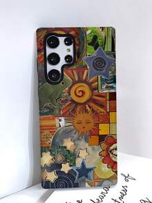 Una elegante funda para teléfono que no incluye cordón ni soporte. Funda para teléfono con diseño de collage retro caprichoso 2 en 1, diseño estético de estrellas, funda protectora de arte abstracto - Compatible con S25/S25 Plus/S25 Ultra/S24/S24 Plus/S24 Ultra/S24 FE/S23/S23+/S23 Ultra/S22/S22+/S22 Ultra/S21/S21+/S21 Ultra/S20 ULTRA/A71/A56/A55/A54/A53/A52/A34/A26/A15/A16/A14/A13/A06 y Phone17,17Air,17pro,17pro,16,16plus,16promax,15Plus,15Pro,15ProMax,14,14Plus,14Pro,14ProMax,13,13Pr - Multicolor 5 - Ver 4