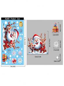 2PCS Christmas Decorations Gingerbread Man Snowman Window Cling / Xmas Tree Decor Glass Window Stickers / Santa Claus Reindeer Party Window Decals For Women / Cute Girls' Festive Gift Bag Stickers / Whimsical Christmas Party Decor Clings / Essential Xmas Tree Decoration Window Stickers With Snowflake Designs Christmas Christmas Gifts Christmas Stocking Fillers Christmas Decorations Christmas Decorations Home Christmas Christmas Decorations