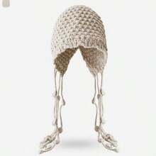 Autumn And Winter Warm Woolen Hat, Hand Woven Hollow Toe Cap, Women's And Stylish Su Ear Protection Sleeve, Knitted Hat