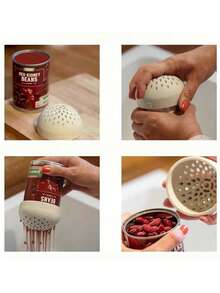 1 pezzo/2 pezzi Filtro in silicone per lattine, colino multifunzionale mini, scolapasta per lattine, colino multifunzionale per lattine, mini setaccio da cucina, scolapasta in silicone portatile, accessori da cucina per la casa, decorazioni per Ognissanti, regalo di Natale - Multicolore - Visualizzare 6