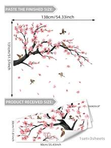 Flower Print Wall Sticker, PVC Waterproof Self Adhesive Wall Art Decal For Home Decor,Stickers,Wall Decal, Vinyl Decal For Home Decorations,Spring Decoration Items Refresh Your Home,Rama Decoration Stickers Gifts Birthday Graduation - Multicolor - View 18