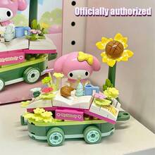 Sanrio 花车游行系列积木套装 - 学生益智玩具、生日礼物、Hello Kitty 和 Kuromi 积木；Sanrio 的可爱超级明星邀请您一起来（花野餐 - 我的旋律） - 彩色 - 查看 2