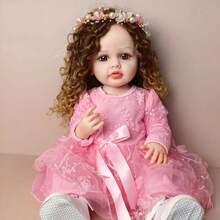 20 Inch/50cm Vintage Doll, Realistic And Soft Touch 3D Skin, Exquisite Painting, Handmade Hair Transplant, Vinyl Doll, Suitable As A Gift For Children's Birthdays, Christmas/New Year - Nhiều màu - Xem 6