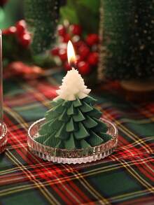 1 pieza/1 set Vela de Navidad, Vela de Aromaterapia, Vela con forma de árbol de Navidad, para decoración navideña, decoración del hogar, fiesta, regalo ideal, decoración navideña, decoración de habitación, boda romántica, cena a la luz de las velas, fiesta de cumpleaños, cena de fiesta, decoración de mesa familiar, regalos de Navidad