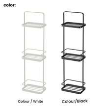 1pc Fashionable 3-Tier Bathroom Storage Rack, Simple Waterproof Organizer Shelf For Bathroom Bathroom - Multicolor - View 7