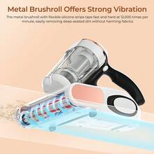 JIGOO JIGOO J300 Anti-Milben-Matratzenstaubsauger mit Staubmilbensensor und intelligenter Digitalanzeige, 500-W-Sofastaubsauger mit UV-Lampe, für Allergiker, entfernt Allergene aus Betten und Sofas