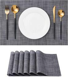 Washable Vinyl Placemats Set Of 4 For Indoor/Outdoor Use - A-black - View 1