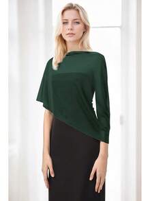 Coucoland Shawl Wraps Women - Sheer Chiffon Shawl Elegant Soft Wraps Evening Dress Wedding - màu xanh lá - Xem 3