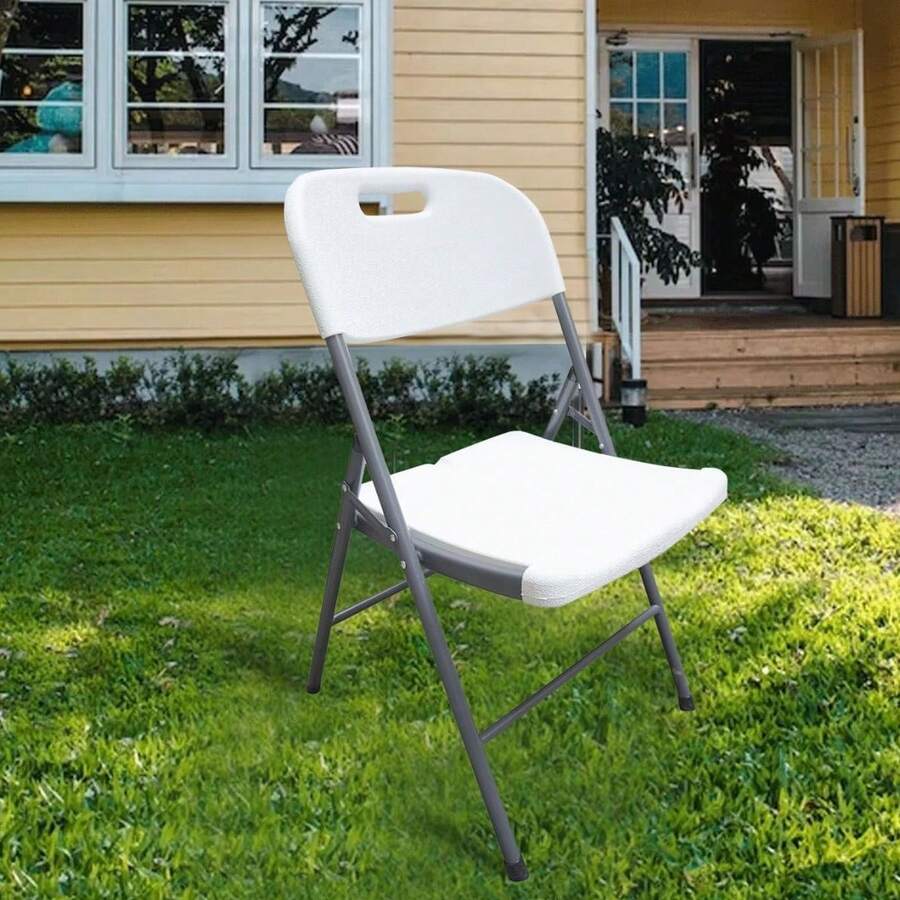Silla Plegable Reforzada Blanca GardenLife - Blanco - Ver 1