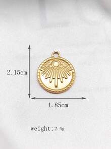 1pc Minimalist Geometric Stainless Steel 18K Gold Plated Pendant Necklace, DIY Jewelry Accessory