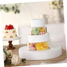 Acrylic Fillable Cake Piping Nozzle Round Rack Divider Display Stand, Suitable For Wedding, Birthday And Dessert Table, Fashionable Design And Hospitality - Clear - View 7