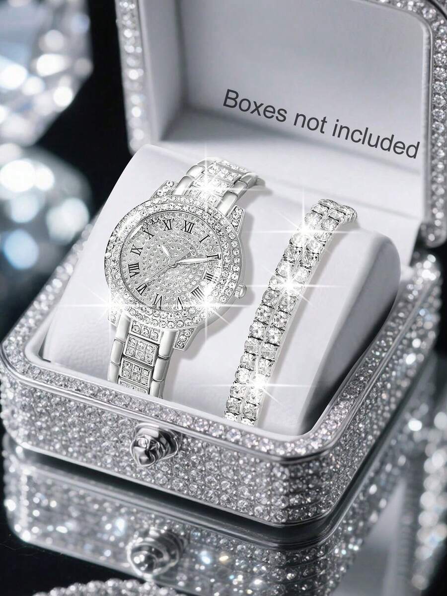 Quà tặng Ngày của Mẹ, Đồng hồ nữ, Thiết kế tối giản, Thời trang, Đồng hồ kỹ thuật số mặt số thạch anh và bộ trang sức vòng tay, Thích hợp đeo hàng ngày, Quà sinh nhật, Quà tặng mùa tựu trường, Lễ Tạ ơn, Quà tặng cho các cặp đôi, Món quà tuyệt vời nhất