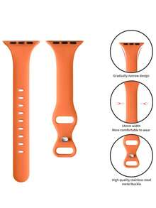 Compatible With Apple Watch Band 38mm 40mm 41mm 42mm 44mm 45mm 46mm 49mm, Compatible With Apple Watch Series Ultra/Ultra 2 10/9/8/7/6/5/4/3/2/1 SE, Women's Ultra-Thin Narrow Replacement Soft Silicone Sports Strap