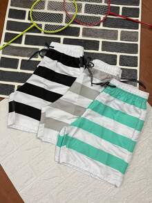 KIT 3 Bermuda Shorts Tactel Men With 3 Pockets Beachwear | Immediate Direct From The Factory - Green - View 3