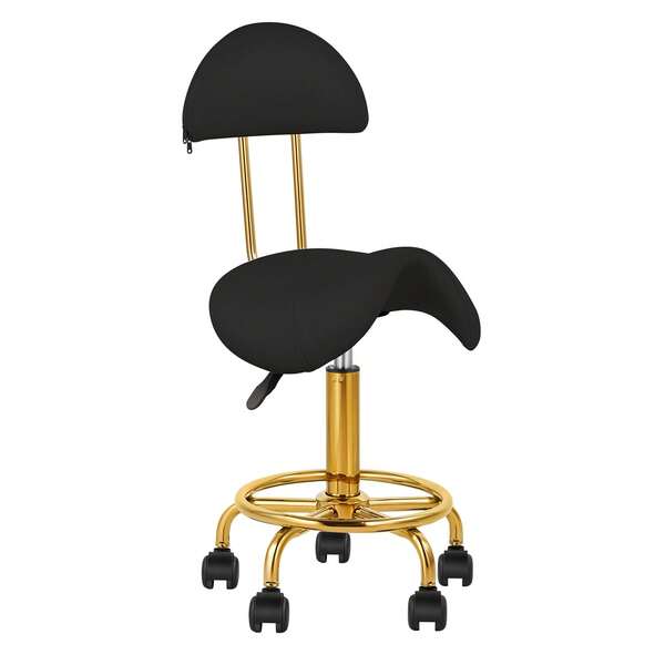 Saddle Chair Rolling Swivel Chair With Soft Comfortable Cushion And Wheels Hydraulic Stool For Home Office Tattoo Salon Shop Use With Backrest
