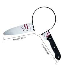 1PC Halloween Headband Costume Accessories Bloody Weapon Plastic Knife Party Decorations Cosplay Props Toys For Men Women Teens