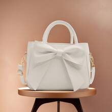 2025 New Bowknot Handbag, Fashionable And Versatile, Suitable For Party And Dinner, Women's Messenger Bag - 白色 - 查看 4