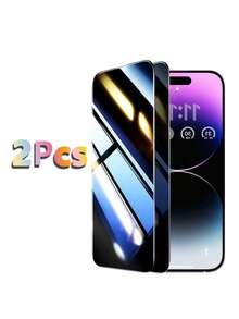 CSDZ 2 confezioni regalo per compleanni, famiglia, amici. Protezione schermo in vetro temperato anti-spia, compatibile con 16 Pro Max. Protezione schermo in vetro temperato con bordo nero, essenziale per protezione schermo, adatto per uso quotidiano, ufficio, casa. Impermeabile, antiurto, anti-graffio.