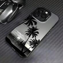 夏の夕日の電話ケース  16、15、14、13、12、11 Pro Max、X、XR、XS Max、8、7 Plusに適しています。落下防止マットバックカバー、 16、15、14、13、12、11、XS、XR、X、7、8、12/13 Mini、Plus、Pro Max、SEシリーズと互換性があります。 - 透明な黒 - チェックする 6