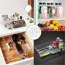 [ULTIMATE LUXURY EDITION]Clear Plastic Desk Drawer Organizers Trays Set | 11/18/25pcs | Food//Grade Clear Plastic | Makeup Storage Bins | Bathroom Tray Dividers | Vanity Trays Organizer | Bedroom Dresser Makeup | Luxury/TOP-OF-THE-LINE Versions | MUST BUY NOW! - Trong sáng - Xem 7