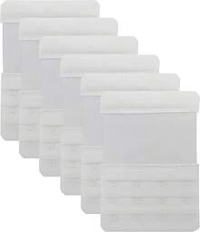 4 Hook Bra Extenders, Soft Stretchy Comfortable Strap Extender - 白色-6件裝 - 查看 12