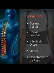 Ergonomic Posture Spine Brace With Abdominal Compression Suspender And POP Lumbar Protection - 黑色 - 查看 8