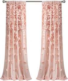 Decor Riley Curtain Ivory, 213 X 132 Cm - Powder Pink. - View 5