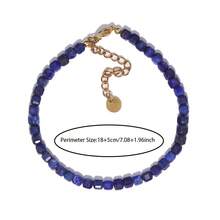 1 pieza Pulsera ajustable con cuentas cuadradas de piedra natural estilo bohemio para mujeres. Una opción de regalo maravillosa, perfecta para el uso diario durante todas las estaciones, y un accesorio versátil y esencial que brilla durante las salidas al aire libre y las sesiones de fotos, complementando sin esfuerzo cualquier atuendo.