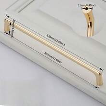1 Pc Zinc Alloy Modern Minimalist American Imitation Gold/Bronze Color Handle Is Suitable For Drawers, Bedside Tables, Storage Cabinets, Wardrobes, Cabinet Door Handles, And Furniture Hardware Accessories