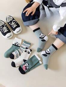 1/5 Đôi tất ôm hình gấu trúc dễ thương, thoải mái, tông màu xanh lá cây - Nhiều màu - Xem 7
