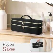 Shark Flex Style Portable Bag, Shark Hairdryer Portable Double-Layer Storage Bag, Double-Layer Partition Large Capacity Zipper Closure, Fashion Minimalist Style, Hairdryer Portable Travel Storage Bag, Necessary For Home Salon Stylists | Recommended Holiday Birthday Gift, Waterproof And Scratch-Resistant, Portable Handle, Internal Fixing Strap, Universal Design, Multi-Function Accessory Compartment, Christmas, New Year, Valentine's Day Gift, Travel Companion