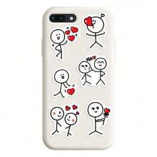 46pcs Cartoon Character Love Expression Graffiti Stickers, Valentine's Day Creative Graffiti Stickers For Decorating Notebooks, Laptops, Luggage, Phone Cases, Computers, Water Bottles, Personalized Stickers - A - View 5