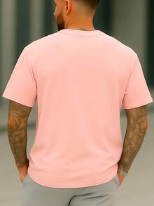 Camiseta "brooklyn United Staty" Moda Casual Estampa Frontal Camisa Confortável 100% Algodão - Rosa Bebê - Visão 4