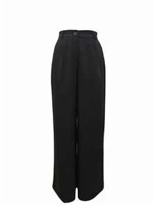 Quần ống rộng dáng quả lê phong cách retro Mỹ, màu đen, thích hợp cho mùa xuân. - màu đen - Xem 5