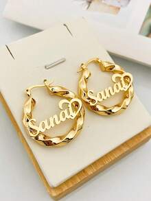 A Stylish And Personalized Custom-Made Double-Layer Nameplate Necklace Set, 5cm Earrings, 45+5cm Necklace, An Extravagant Custom Earring Set With Heart-Shaped Wings, The Necklace Is Made Of 18K Gold-Plated Stainless Steel, And Comes In An Exquisite High-End Gift Box. It Can Be Given As A Mother's Day And Valentine's Day Gift To Your Loved Ones. ,Travel Organizer - Style 5-gold - View 3