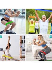 Elastic Bands Kit 5 Bands For Multifunctional Exercises Yoga Training Physiotherapy And Home Workout - Nhiều màu - Xem 3