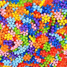 58/97/149pcs Plum Blossom 3D Snowflake DIY Building Block Set - Educational Plastic Building Toy, Creative Toy For Imagination, Halloween Gift, Back-To-School Gift, Halloween Gift, Christmas Gift, Colorful Building Blocks