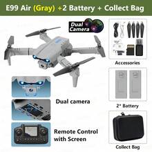 TOKQI Drone cuadricóptero E99 PRO 720P FPV con pantalla de control remoto y cámaras duales - Volteretas de 360°, retorno con un solo botón, video en tiempo real por WiFi, mantener altitud, adecuado para principiantes y adultos, diseño plegable (gran regalo para vacaciones) - Multicolor - Ver 15