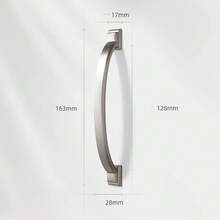 2pcs Arched Cabinet Handles And Drawer Pulls - Brushed Nickel Solid Zinc Alloy Hardware, Suitable For Kitchen, Bathroom, Cabinets, Vanities - Modern Design, Kitchen Cabinets - Multicolor - View 13