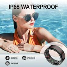 خواتم ذكية جديدة للرجال والنساء مع متتبعات اللياقة البدنية، بطارية لمدة 7 أيام، تتبع النوم/الخطوات/السعرات الحرارية، متتبع صحة متوافق مع iOS و Android - هدية مثالية للأصدقاء والعائلة