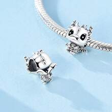 925 Sterling Silver Little Flying Dragon Pendant, Suitable For Bracelets And Necklaces, Exquisite Jewelry Gift - Silver - View 2